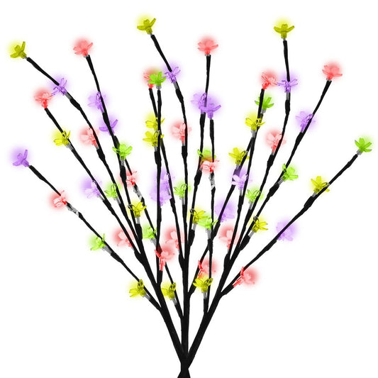 3Pk 60 LED Solar Branch Lights Multi Coloured TWL-1580 BLOSSOM