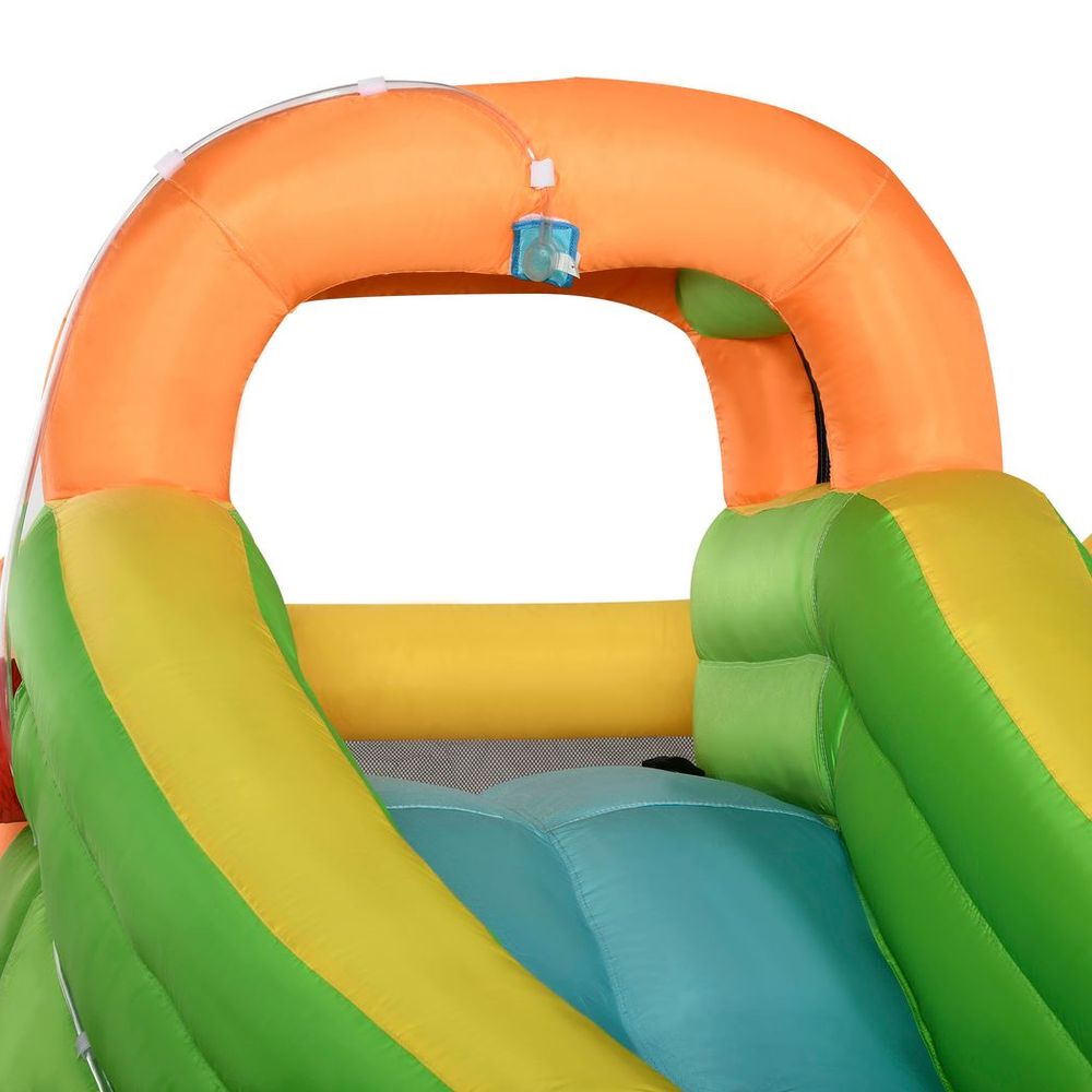 Outsunny 7 in 1 Kids Bouncy Castle Water Slide w/ Pool, Air Blower, Patches