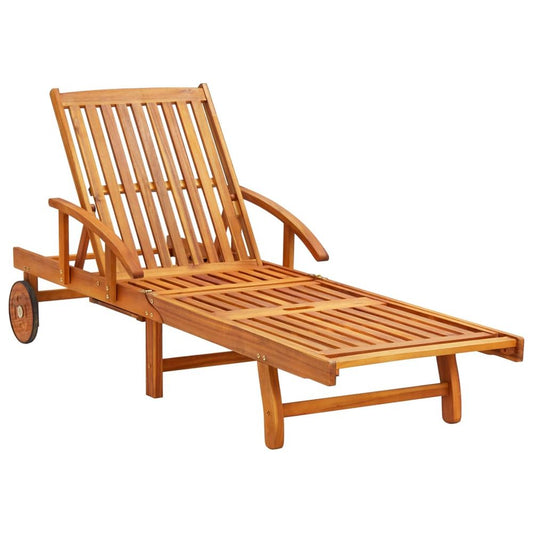 Sun Loungers 2 pcs Solid Acacia Wood